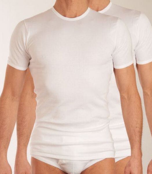 T-shirt col rond lot de 2 Pur Coton Premium