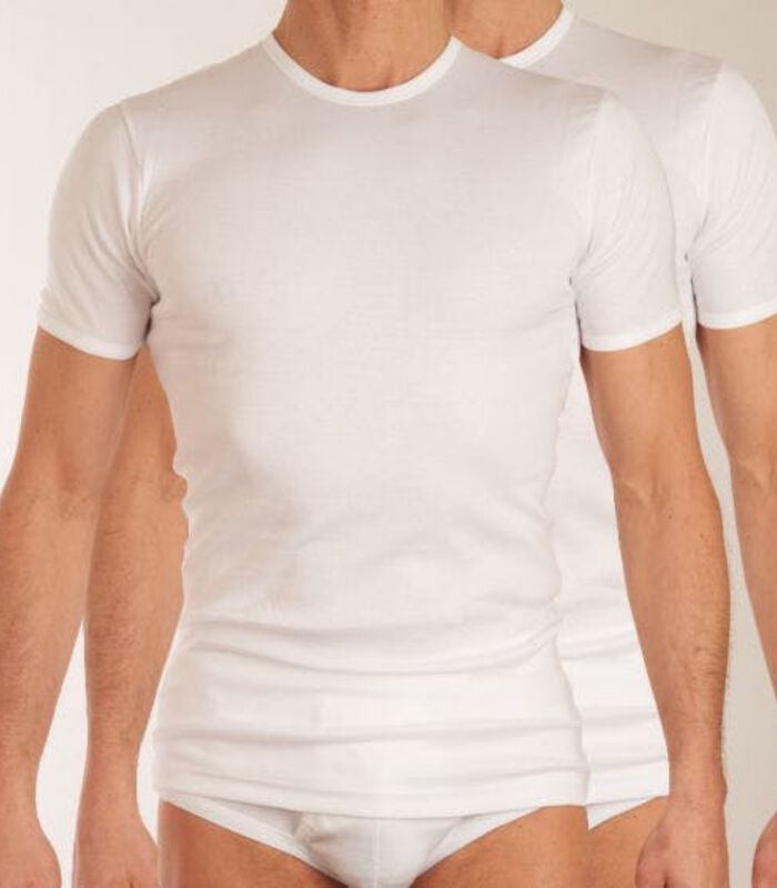 T-shirt col rond lot de 2 Pur Coton Premium image number 0