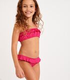 Mini Tati Azalea fushia bikini met ruchesvoor meisjes image number 2