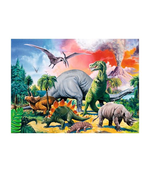 puzzle Au milieu des dinosaures 100p