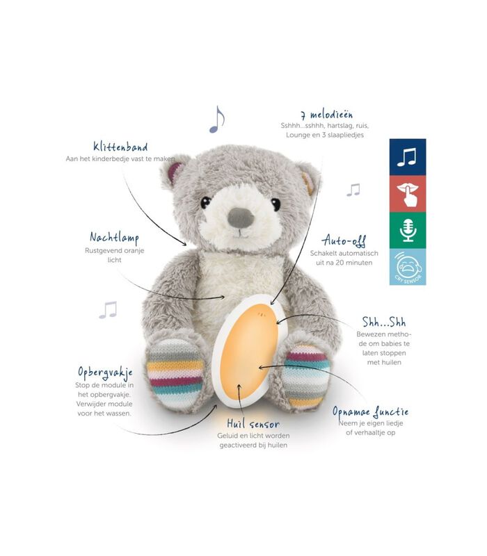 Zazu Soft Toy Deluxe avec veilleuse - Bruno Ours image number 1