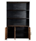 Omerta - Bibliotheek - mango - naturel - 3 deuren - 3 leggers - stalen frame - zwart gecoat image number 3