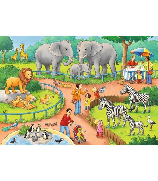 puzzel Een dag in de dierentuin - 2x 24 stukjes