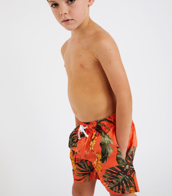 oranje tropische M AIR MILWAUKEE jongenszwembroek met image number 1