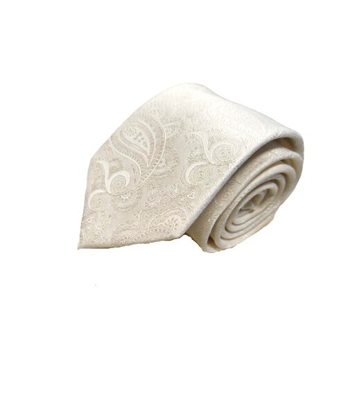 Cravate soie blanc crème de cérémonie