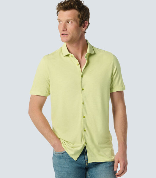 Jersey overhemd met melange textuur - tijdloze stijl voor elke gelegenheid Male
