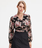 Korte blouse met bloemenprint image number 1
