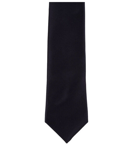 Cravate classique lisse unie en soie 7 cm