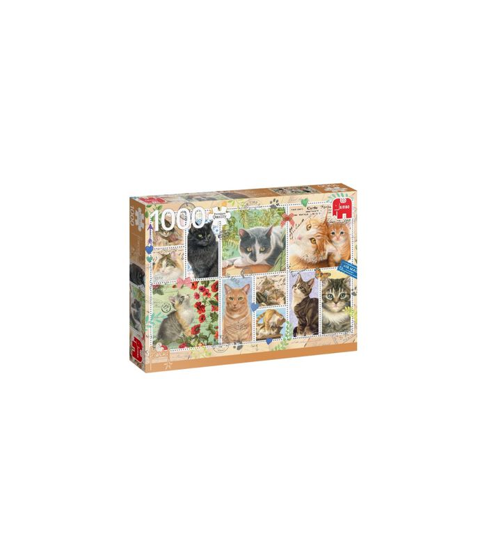 puzzel Cat Stamps - 1000 stukjes image number 0