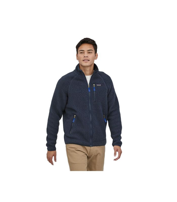 Pull Retro Pile Fleece Homme New Navy image number 1