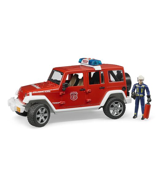 Jeep Wrangler UnlimitedRubicon brandweer auto met brandweerman (02528)