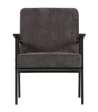 Sally Fauteuil - Ribstof - Antraciet - 87x65x82 image number 4