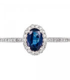 Ring 'Royal Blue Saphir' witgoud en diamanten image number 2