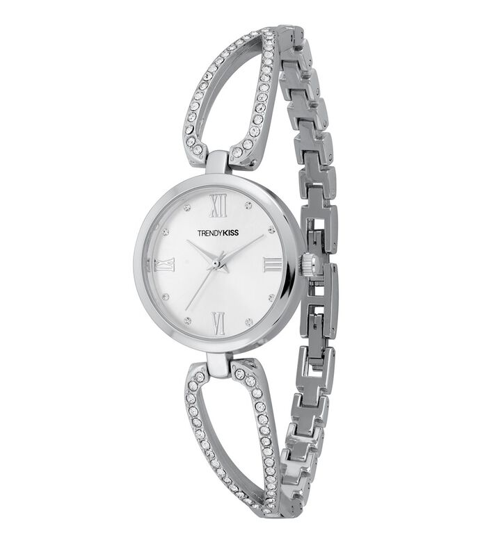 Cybèle horloge met strass metalen armband image number 1