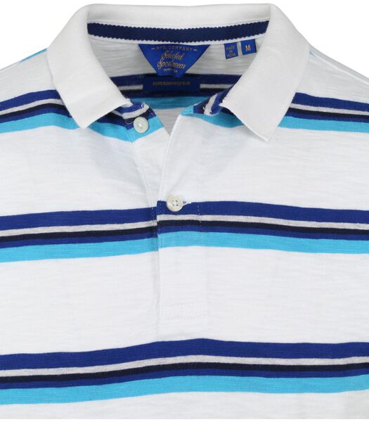Superdry Polo Classique Rayures Blanche