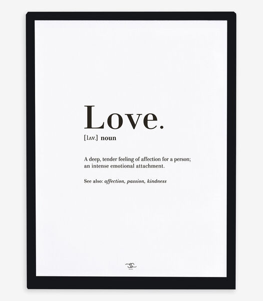 Affiche encadrée "Love" définition (anglais) Minima, Lilipinso