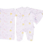 Kit pyjama, maxi lange et bandana en coton bio image number 0