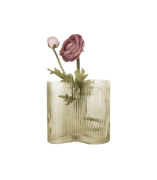 Vase Allure Wave - Vert mousse - 12x18cm