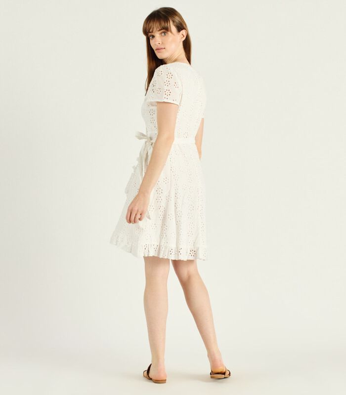 Korte jurk met korte mouwen V-hals MATTIA image number 3