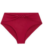 Bikinibroekje met hoge taille OCEAN CRUISE Rouge Cerise image number 5