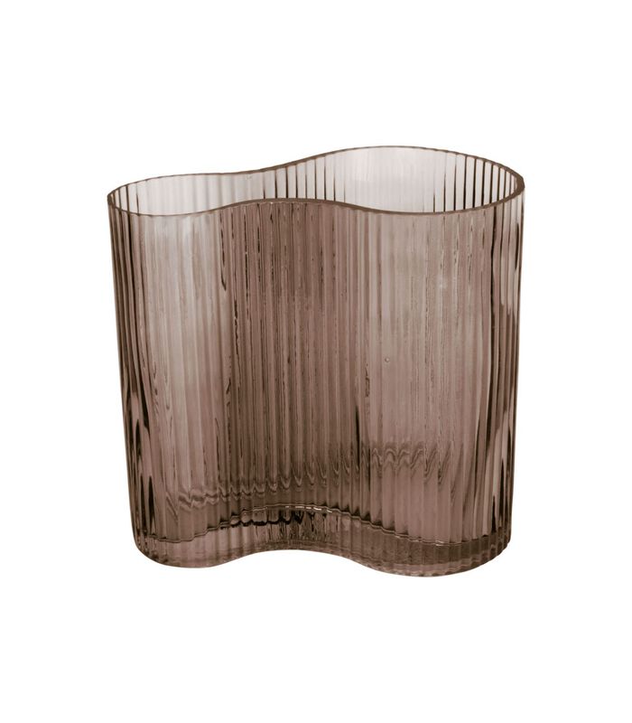 Vaas Allure Wave - Glas Chocolade Bruin - 12x18cm image number 0