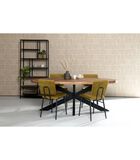 Omerta - Table de salle à manger - ovale - 240cm - manguier - naturel - pied Spider en acier - laqué noir image number 1