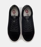 Sneakers Simone Velours Glitter zwart image number 2