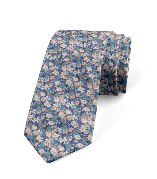 Cravate FASANO - imprimé fleuri - Fabriquée en Belgique