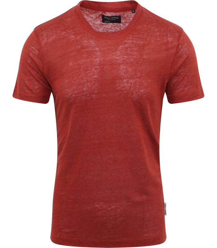 T-Shirt Linnen Rood image number 0