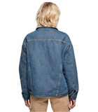 Veste en jean à col sherpa oversize femme GT image number 4