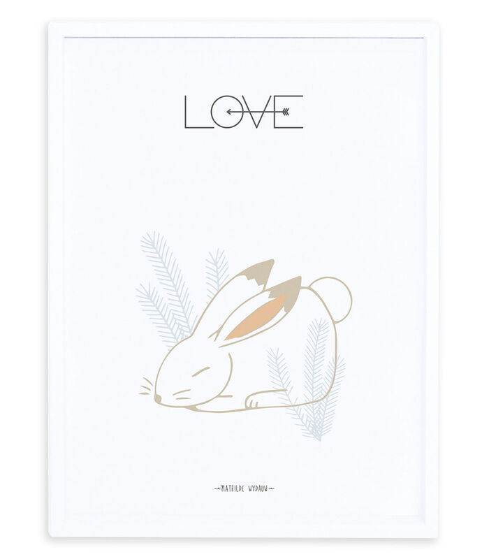 Affiche seule lapin "love" Nordic, Lilipinso image number 2