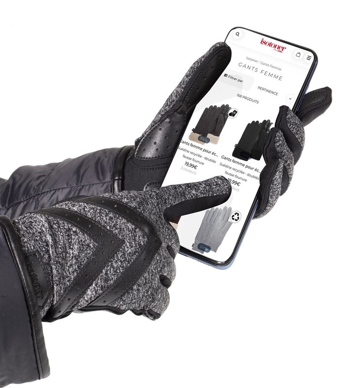 Handschoenen van gerecyclede Fleece - Zwart image number 1