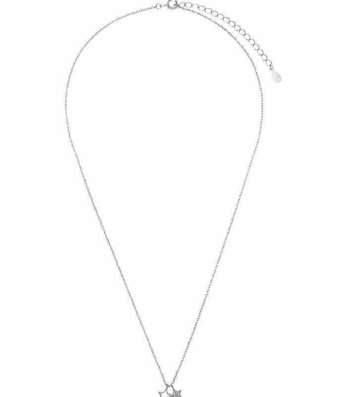 Ketting met hanger voor dames, 925 Sterling zilver, zirkonia synth. image number 1