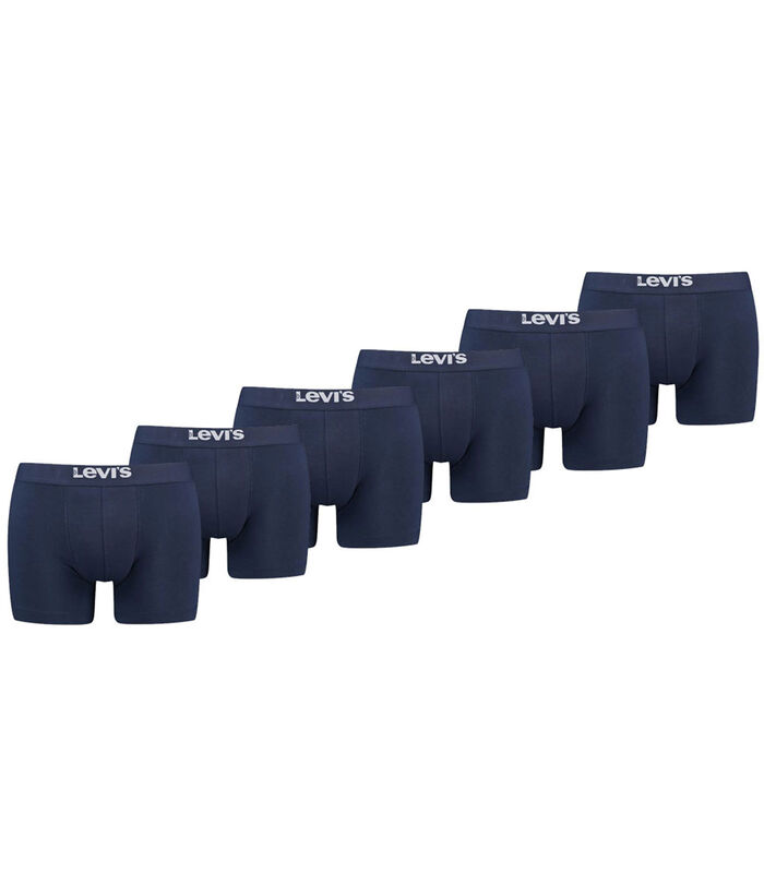 Solid Organic Cotton Boxershorts 6-pack Navy image number 0