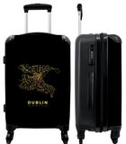 Handbagage Koffer met 4 wielen en TSA slot (Stadskaart - Plattegrond - Dublin - Goud) image number 0
