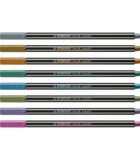 Pen 68 metallic - premium viltstift etui met 8 kleuren image number 1