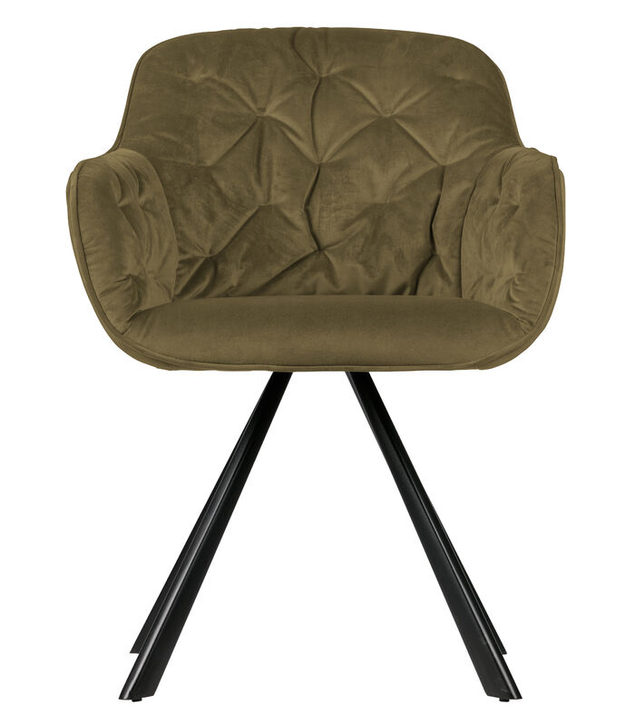 Chaise de table - Velours - Anthracite - 80,5x59,5x59 cm - Elaine image number 0