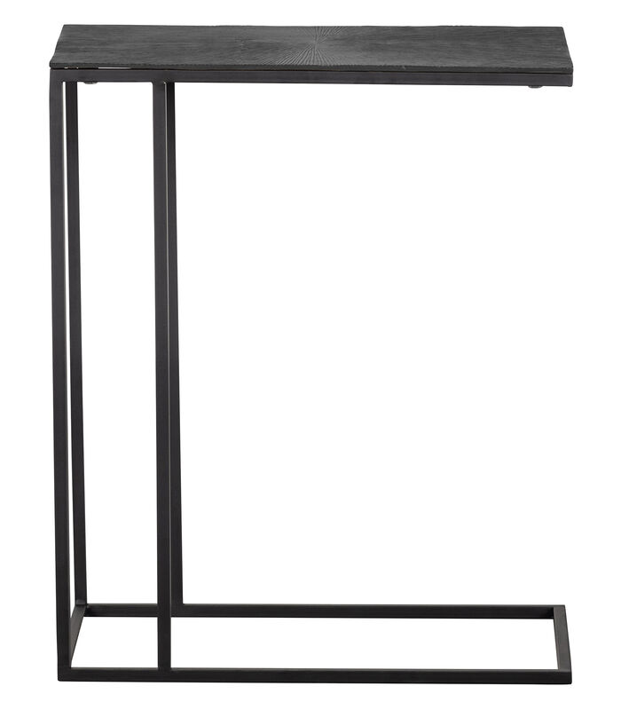 Table d'appoint en forme de U - Métal - Noir - 60x50x32 - Maatje image number 2