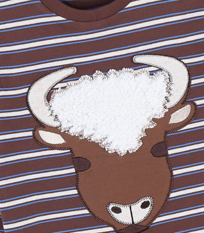 Buffel t-shirt met lange mouwen, chocoladebruin image number 3
