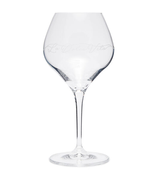 Wijnglas gegraveerd tekst, Wittewijn glas - La Dolce Vita - 300 ML