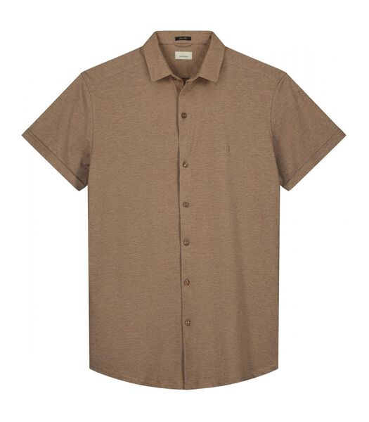 Short Sleeve Overhemd Bruin