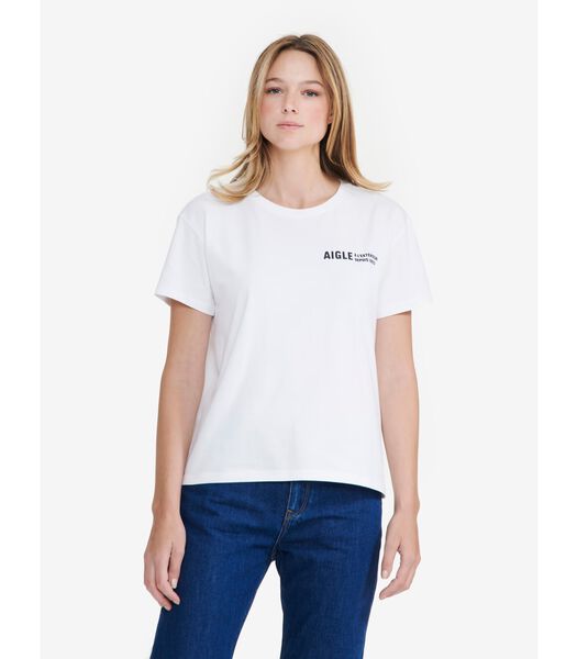 T-shirt col rond logo femme