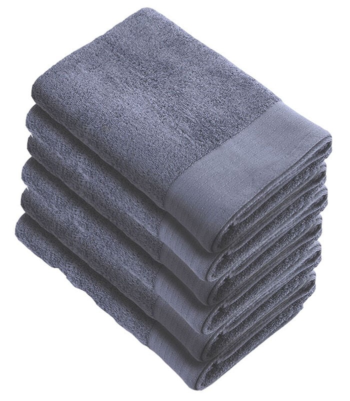 Lot de 6 Soft Cotton serviettes de bain 50x100 Indigo image number 0