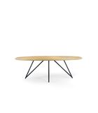 Nordic Design - Table de salle à manger - acacia - naturel - ovale - 240x110 cm - pied papillon - acier - noir image number 3