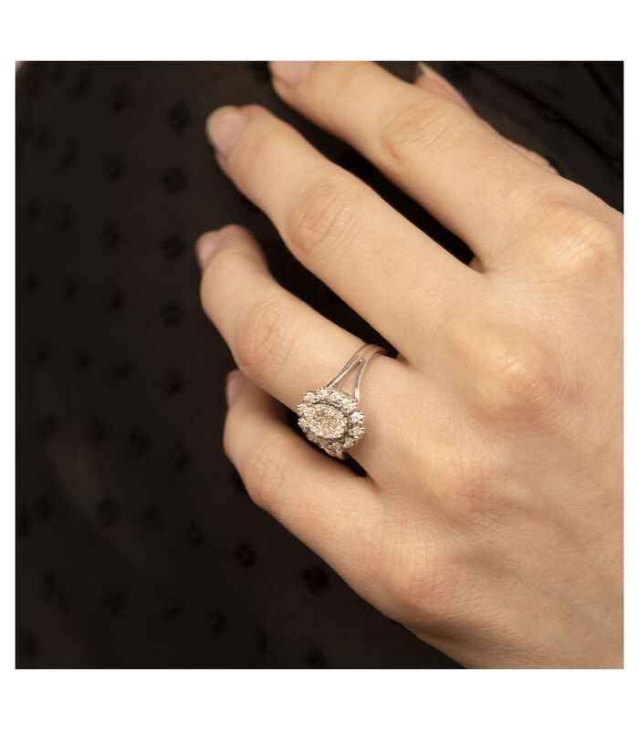 Ring 'Mon seul Amour' witgoud en diamanten image number 1
