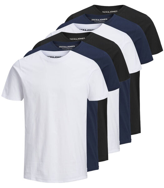 T-shirt JJEORGANIC BASIC TEE O-NECK 3PK Set van 6