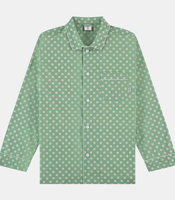 Pyjama hemd - Daisy Green Pyjama Shirt - Pockies® image number 3