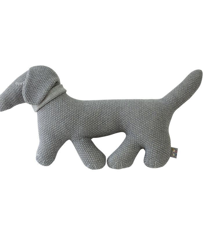 Peluche en coton tricot - Doudou chien Teckel image number 0
