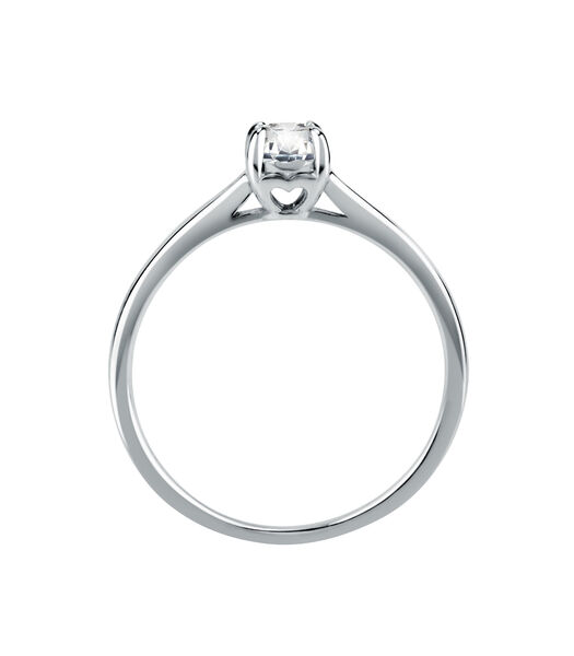 Ring in 750 witgoud, ecologische diamant