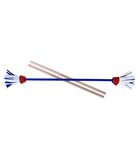 - Set Flower Stick BLUE shaft, fleur rouge/blanche/bleue + bâtons de main image number 1